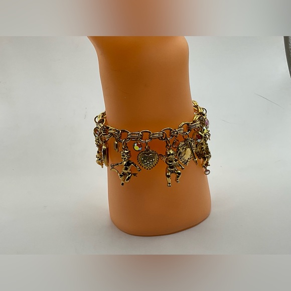 Kirk’s Folly:”Hearts and Angels” charms bracelet ~necklace set vintage retired. - Picture 4 of 9